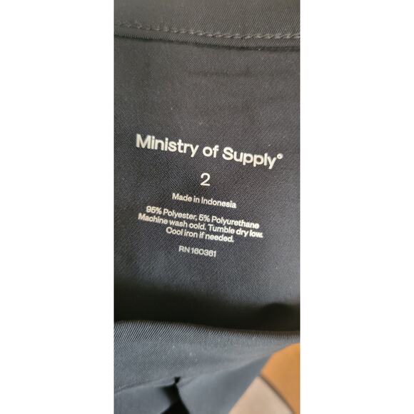 Ministry Of Supply Swift Drape Pant Womens Sz 2 Front Straight Leg Classic Black - Picture 5 of 5